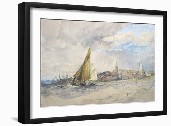 Harwich, from the Sea-Charles Bentley-Framed Giclee Print
