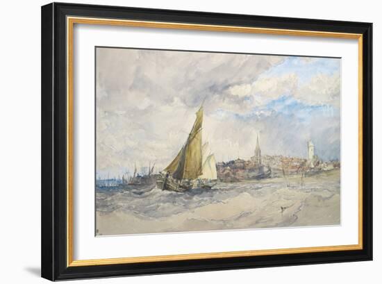 Harwich, from the Sea-Charles Bentley-Framed Giclee Print