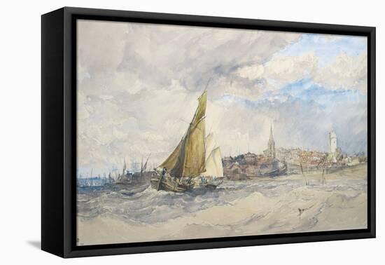 Harwich, from the Sea-Charles Bentley-Framed Premier Image Canvas