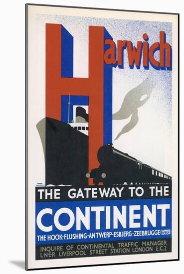 Harwich the Gateway to the Continent-Frank Newbould-Mounted Art Print