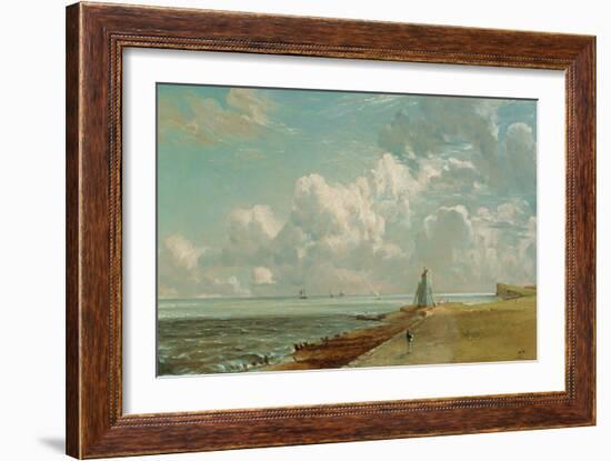 Harwich, the Low Lighthouse and Beacon Hill, c.1820-John Constable-Framed Giclee Print