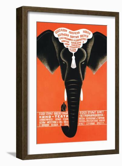 Has Just Arrived, A Large Party of Wild Animals, Leningrad Zoo-Dmitri Bulanov-Framed Art Print