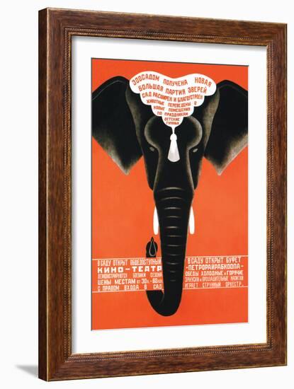 Has Just Arrived, A Large Party of Wild Animals, Leningrad Zoo-Dmitri Bulanov-Framed Art Print