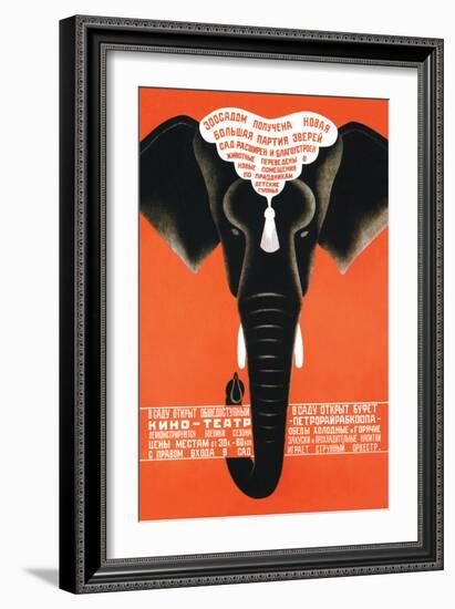 Has Just Arrived, A Large Party of Wild Animals, Leningrad Zoo-Dmitri Bulanov-Framed Art Print