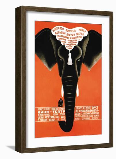 Has Just Arrived, A Large Party of Wild Animals, Leningrad Zoo-Dmitri Bulanov-Framed Art Print