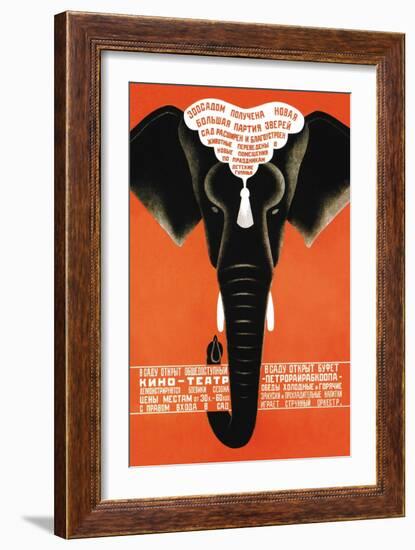 Has Just Arrived, A Large Party of Wild Animals, Leningrad Zoo-Dmitri Bulanov-Framed Art Print