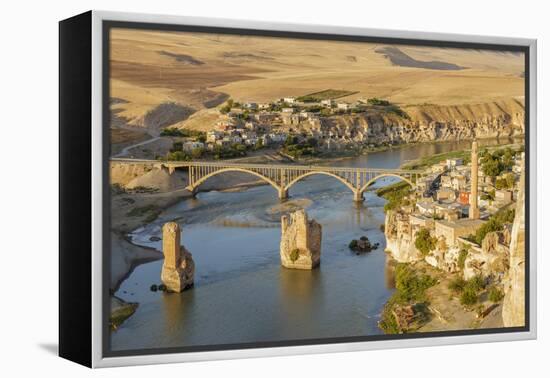 Hasankeyf on Tigris River, Mardin, Turkey-Ali Kabas-Framed Premier Image Canvas