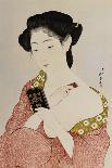 A Japanese Woman Wearing a Nagajuban, 1920-Hashiguchi Goyo-Giclee Print