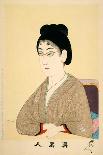 Print of Woman Wearing Wire Spectacles-Hashimoto Chikanobu-Framed Giclee Print