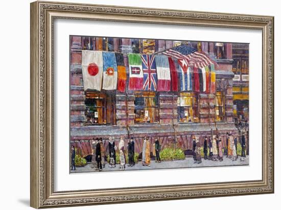 Hassam: Allied Flags, 1917-Childe Hassam-Framed Giclee Print