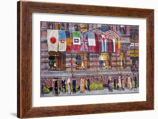 Hassam: Allied Flags, 1917-Childe Hassam-Framed Giclee Print