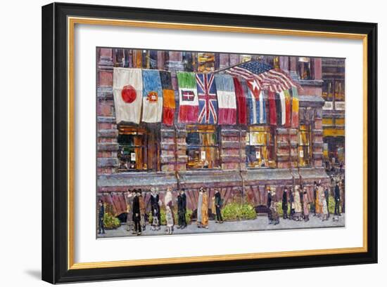 Hassam: Allied Flags, 1917-Childe Hassam-Framed Giclee Print