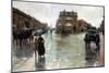 Hassam: Rainy Boston, 1885-Childe Hassam-Mounted Giclee Print