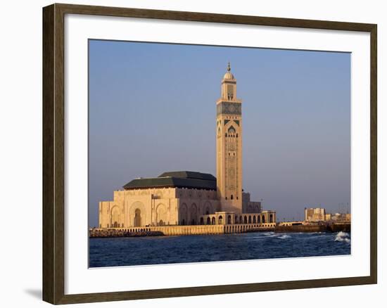 Hassan Ii Mosque in Casablanca, the Third Largest in World after Those at Mecca and Medina, Morocco-Julian Love-Framed Photographic Print