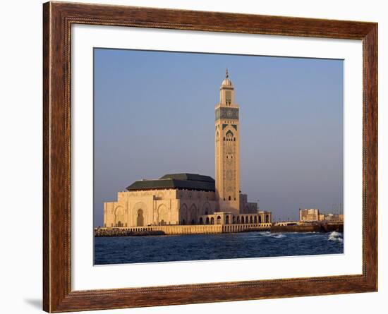 Hassan Ii Mosque in Casablanca, the Third Largest in World after Those at Mecca and Medina, Morocco-Julian Love-Framed Photographic Print