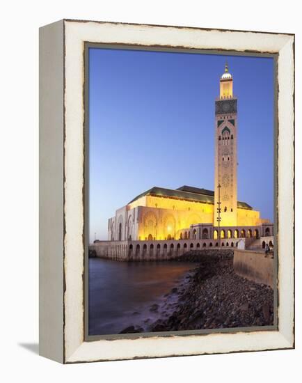 Hassan Ii Mosque in Casablanca, the Third Largest in World after Those at Mecca and Medina, Morocco-Julian Love-Framed Premier Image Canvas