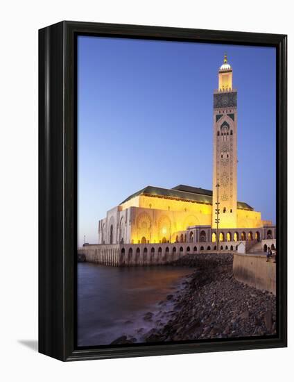 Hassan Ii Mosque in Casablanca, the Third Largest in World after Those at Mecca and Medina, Morocco-Julian Love-Framed Premier Image Canvas