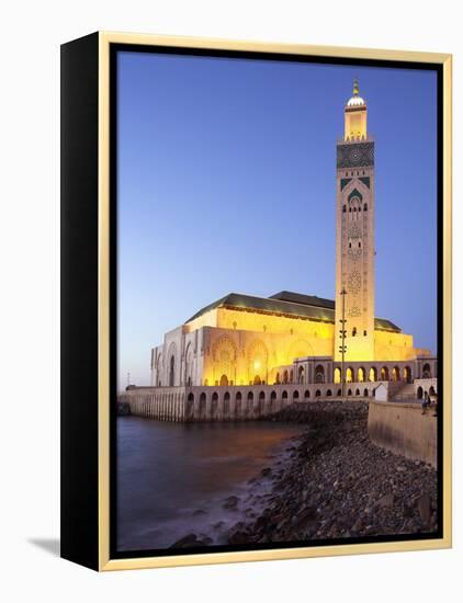 Hassan Ii Mosque in Casablanca, the Third Largest in World after Those at Mecca and Medina, Morocco-Julian Love-Framed Premier Image Canvas