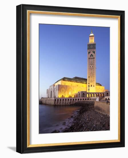 Hassan Ii Mosque in Casablanca, the Third Largest in World after Those at Mecca and Medina, Morocco-Julian Love-Framed Photographic Print