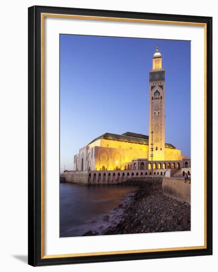 Hassan Ii Mosque in Casablanca, the Third Largest in World after Those at Mecca and Medina, Morocco-Julian Love-Framed Photographic Print