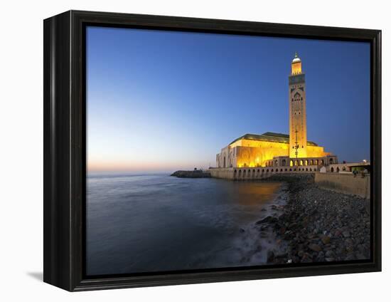 Hassan Ii Mosque in Casablanca, the Third Largest in World after Those at Mecca and Medina, Morocco-Julian Love-Framed Premier Image Canvas