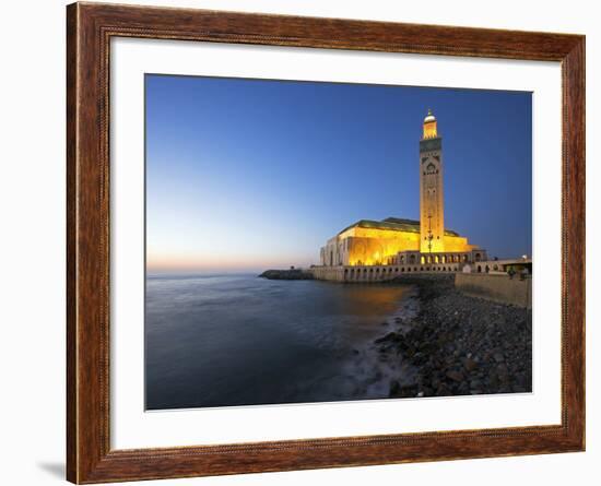 Hassan Ii Mosque in Casablanca, the Third Largest in World after Those at Mecca and Medina, Morocco-Julian Love-Framed Photographic Print