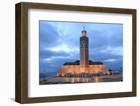 Hassan Ii Mosque in Casablanca-p.lange-Framed Photographic Print