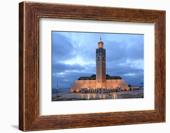 Hassan Ii Mosque in Casablanca-p.lange-Framed Photographic Print