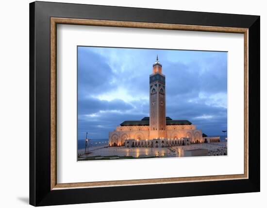 Hassan Ii Mosque in Casablanca-p.lange-Framed Photographic Print