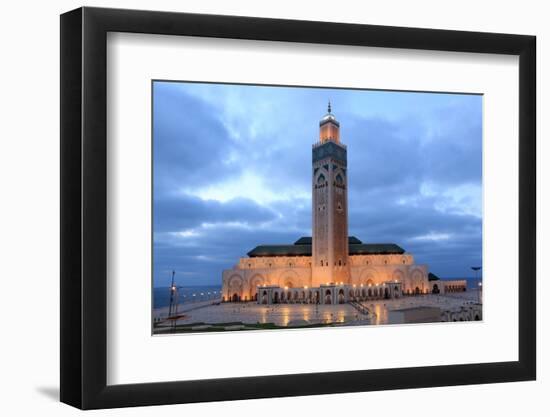 Hassan Ii Mosque in Casablanca-p.lange-Framed Photographic Print