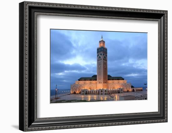 Hassan Ii Mosque in Casablanca-p.lange-Framed Photographic Print