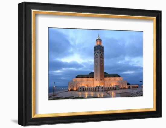 Hassan Ii Mosque in Casablanca-p.lange-Framed Photographic Print