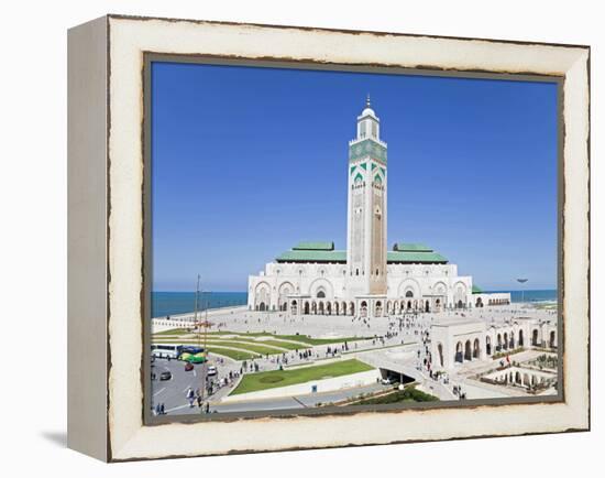 Hassan II Mosque, the Third Largest Mosque in the World, Casablanca, Morocco, North Africa, Africa-Gavin Hellier-Framed Premier Image Canvas