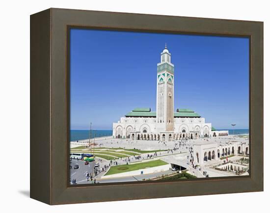 Hassan II Mosque, the Third Largest Mosque in the World, Casablanca, Morocco, North Africa, Africa-Gavin Hellier-Framed Premier Image Canvas