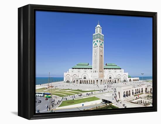 Hassan II Mosque, the Third Largest Mosque in the World, Casablanca, Morocco, North Africa, Africa-Gavin Hellier-Framed Premier Image Canvas