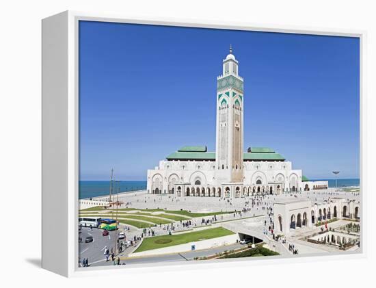 Hassan II Mosque, the Third Largest Mosque in the World, Casablanca, Morocco, North Africa, Africa-Gavin Hellier-Framed Premier Image Canvas