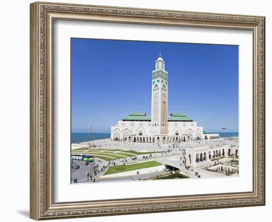 Hassan II Mosque, the Third Largest Mosque in the World, Casablanca, Morocco, North Africa, Africa-Gavin Hellier-Framed Photographic Print