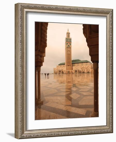 Hassan II Mosque Through Archway, Casablanca, Morocco, North Africa, Africa-Vincenzo Lombardo-Framed Photographic Print