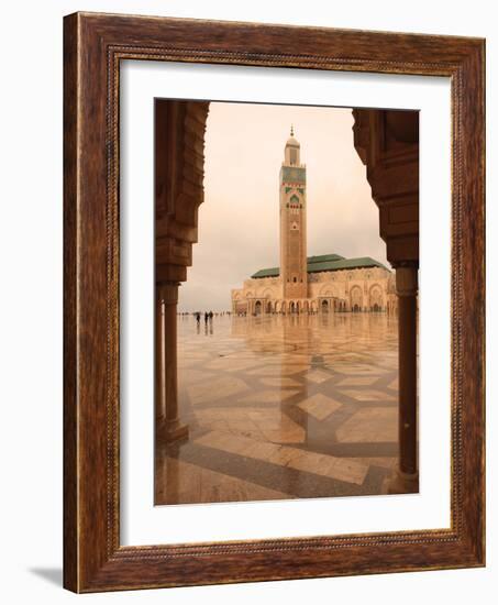 Hassan II Mosque Through Archway, Casablanca, Morocco, North Africa, Africa-Vincenzo Lombardo-Framed Photographic Print