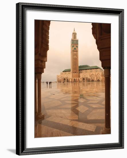 Hassan II Mosque Through Archway, Casablanca, Morocco, North Africa, Africa-Vincenzo Lombardo-Framed Photographic Print