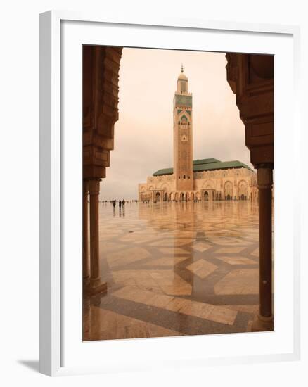 Hassan II Mosque Through Archway, Casablanca, Morocco, North Africa, Africa-Vincenzo Lombardo-Framed Photographic Print