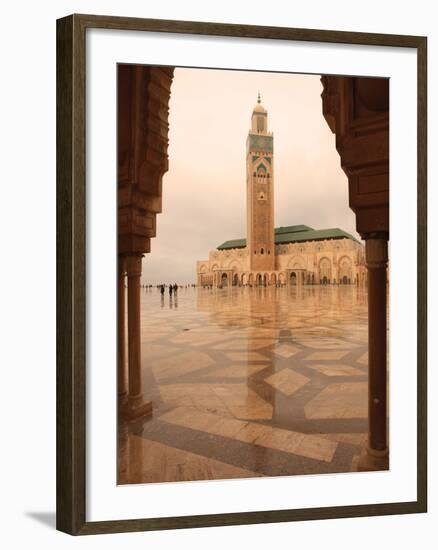 Hassan II Mosque Through Archway, Casablanca, Morocco, North Africa, Africa-Vincenzo Lombardo-Framed Photographic Print