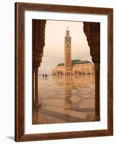 Hassan II Mosque Through Archway, Casablanca, Morocco, North Africa, Africa-Vincenzo Lombardo-Framed Photographic Print