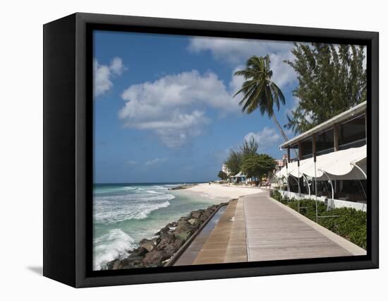 Hastings Beach Boardwalk, Barbados, Windward Islands, West Indies, Caribbean, Central America-Michael DeFreitas-Framed Premier Image Canvas