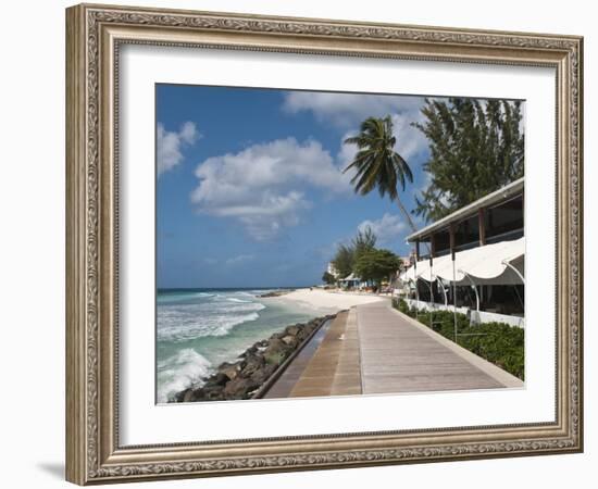 Hastings Beach Boardwalk, Barbados, Windward Islands, West Indies, Caribbean, Central America-Michael DeFreitas-Framed Photographic Print