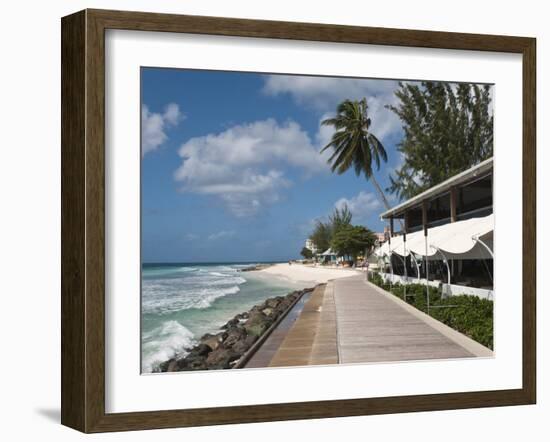 Hastings Beach Boardwalk, Barbados, Windward Islands, West Indies, Caribbean, Central America-Michael DeFreitas-Framed Photographic Print