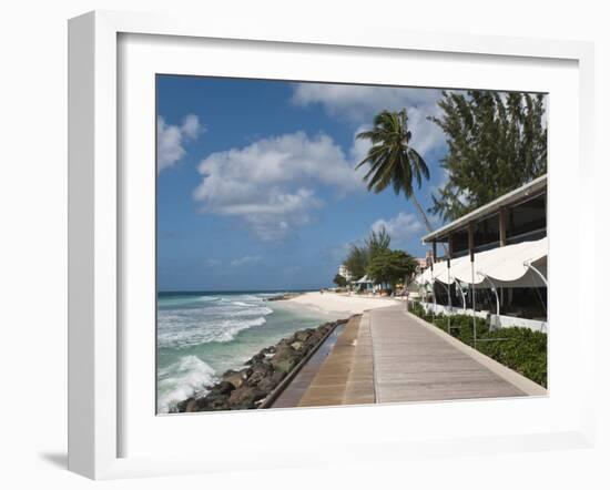 Hastings Beach Boardwalk, Barbados, Windward Islands, West Indies, Caribbean, Central America-Michael DeFreitas-Framed Photographic Print