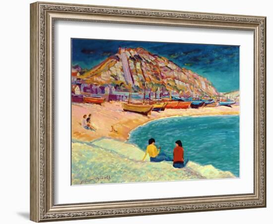 Hastings: Beach Scene-Robert Tyndall-Framed Giclee Print