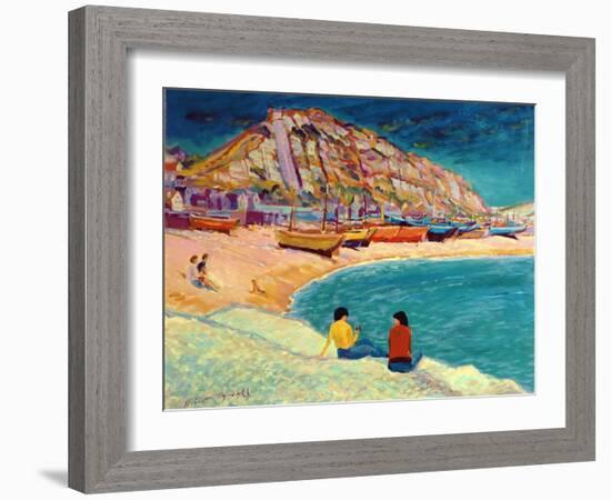 Hastings: Beach Scene-Robert Tyndall-Framed Giclee Print