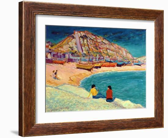 Hastings: Beach Scene-Robert Tyndall-Framed Giclee Print